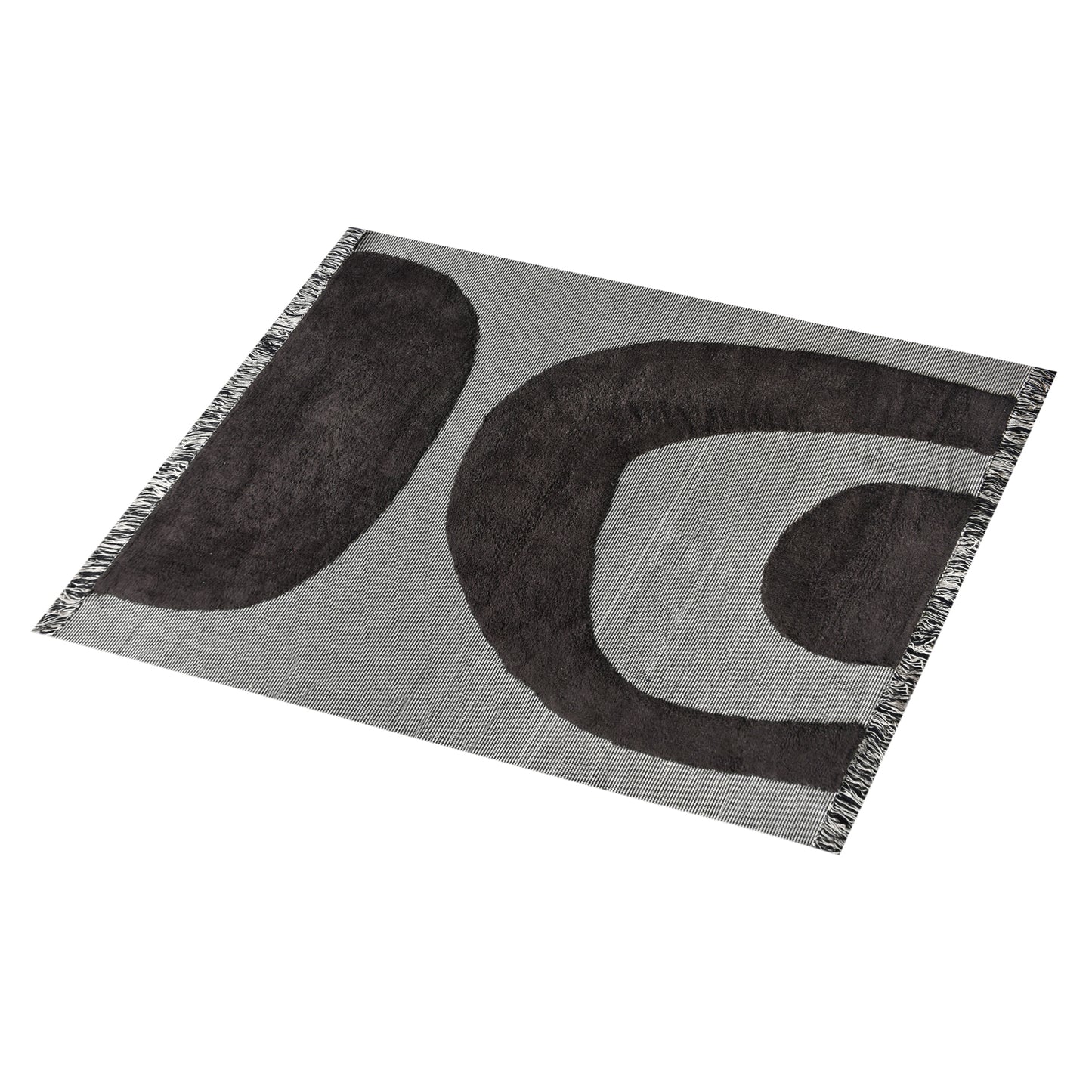POWLETT RUG - IVORY/CHARCOAL - COTTON - TABLE TUFTED