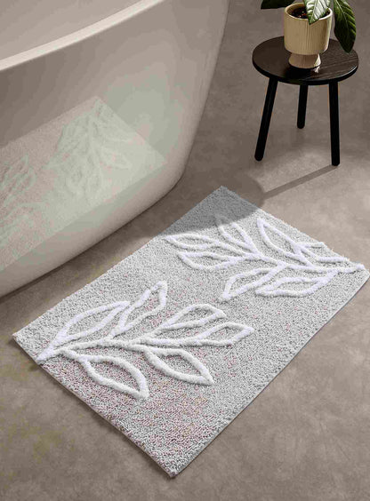 QUATA BATH RUG - NATURAL/IVORY - TABLE TUFTED - COTTON