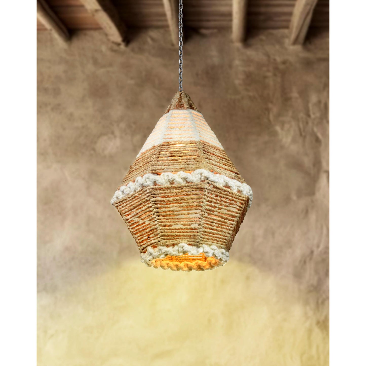 QUEIROZ LAMP - NATURAL/IVORY - HAND MADE - JUTE