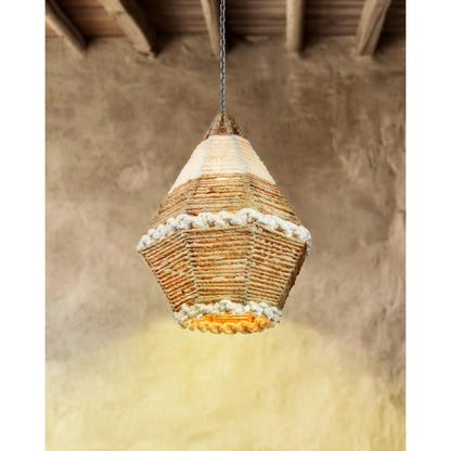 QUEIROZ LAMP - NATURAL/IVORY - HAND MADE - JUTE