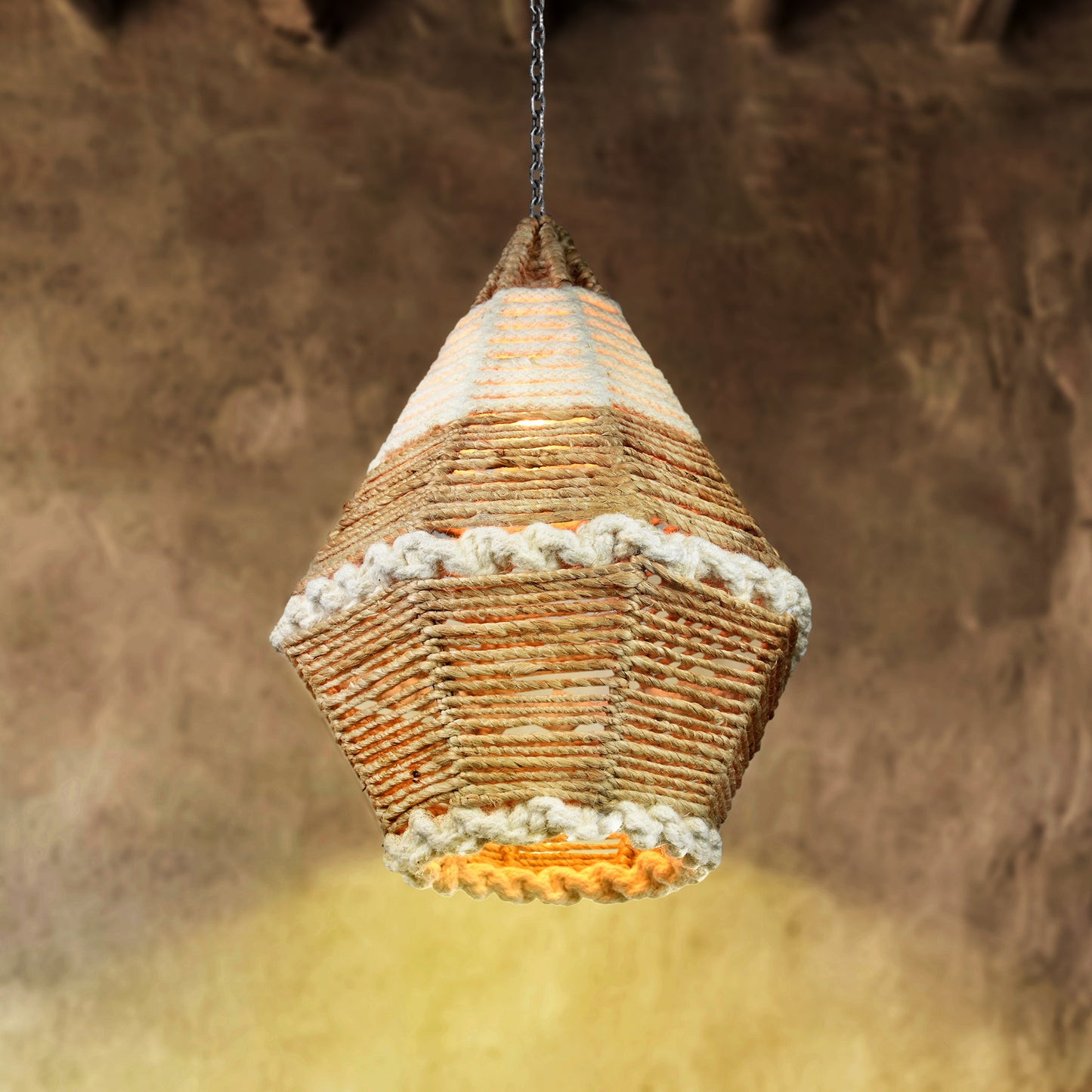 QUEIROZ LAMP - NATURAL/IVORY - HAND MADE - JUTE