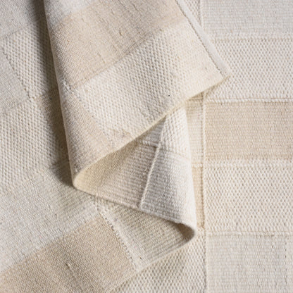 RABACCA RUG - IVORY - HAND WOVEN - WOOL