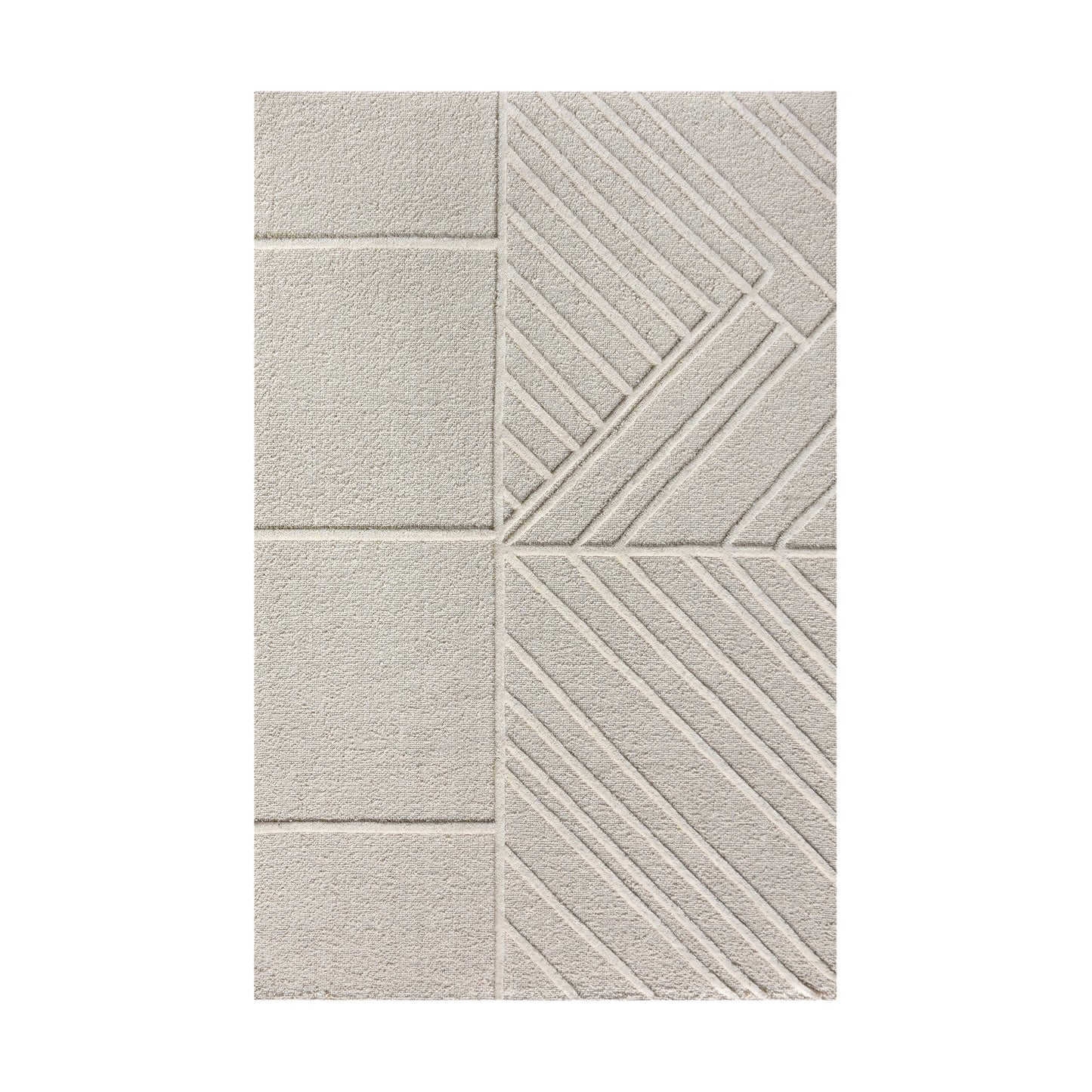 RADIKA RUG - WOOL - IVORY - HAND WOVEN, OVER TUFTED