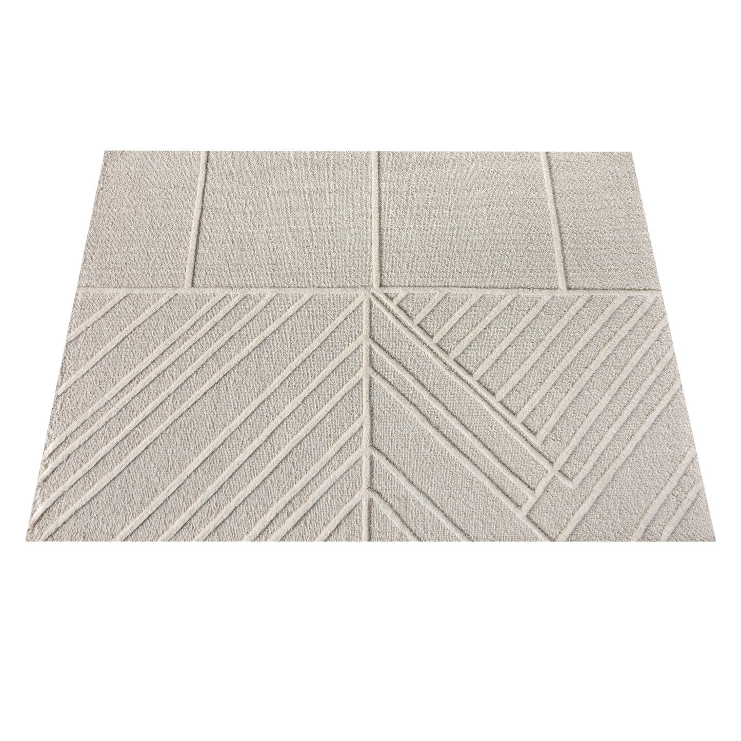 RADIKA RUG - WOOL - IVORY - HAND WOVEN, OVER TUFTED