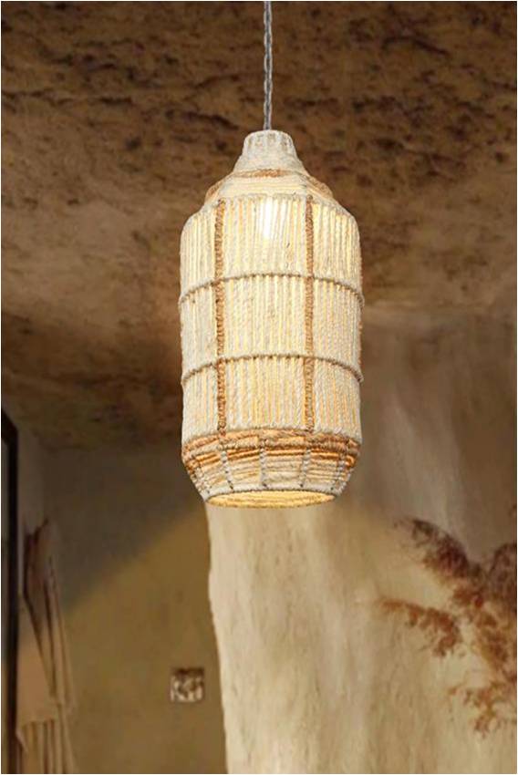 RINCO LAMP - NATURAL/IVORY - HAND MADE - JUTE