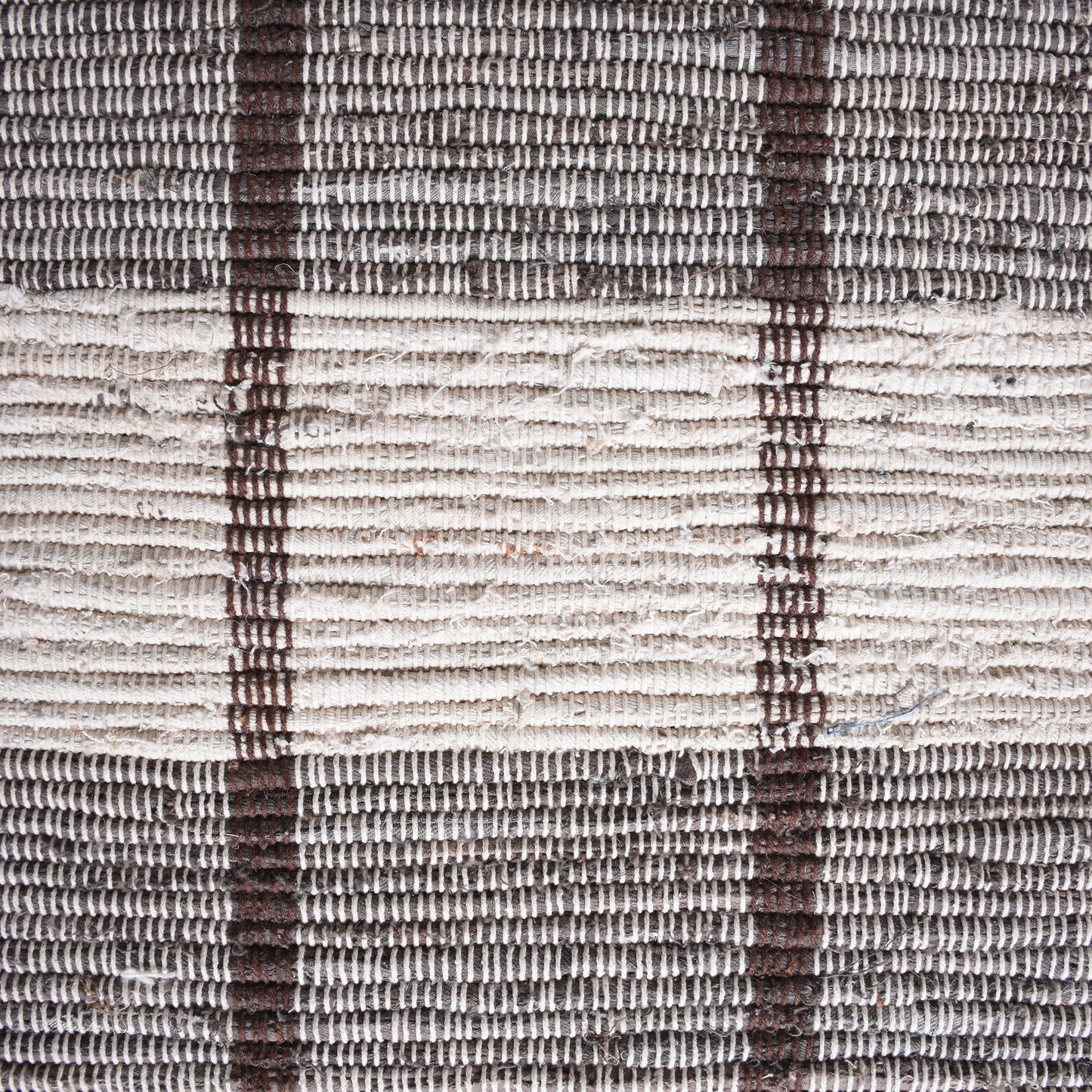 RONALDSEY RUG - IVORY/BROWN - HAND WOVEN - COTTON DENIM