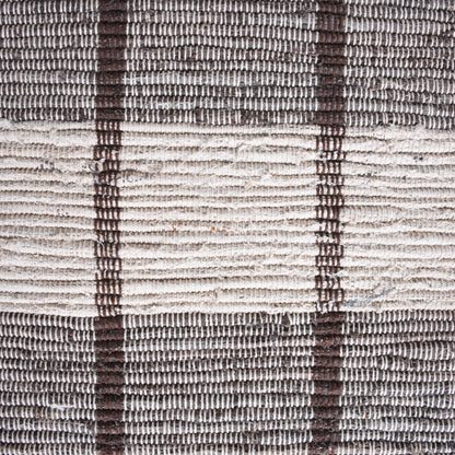 RONALDSEY RUG - IVORY/BROWN - HAND WOVEN - COTTON DENIM