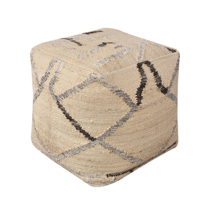 RONDA POUF - JUTE/ WOOL