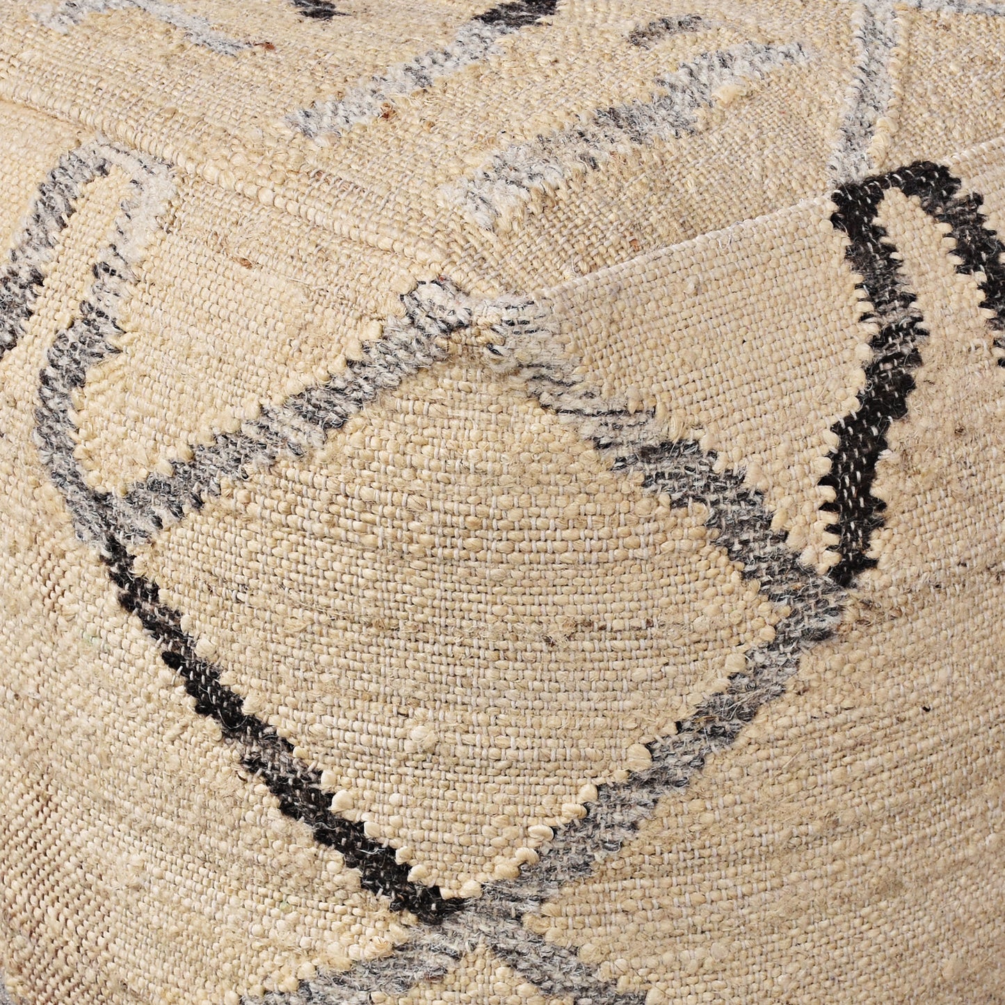 RONDA POUF - JUTE/ WOOL