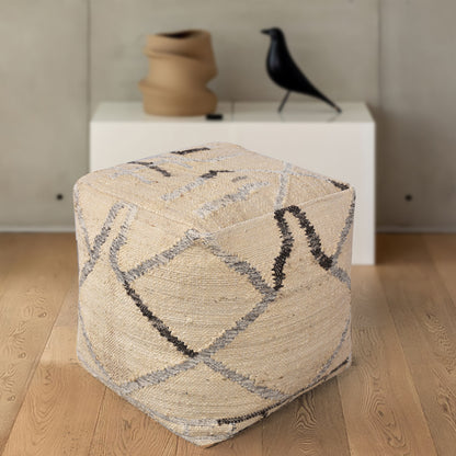 RONDA POUF - JUTE/ WOOL