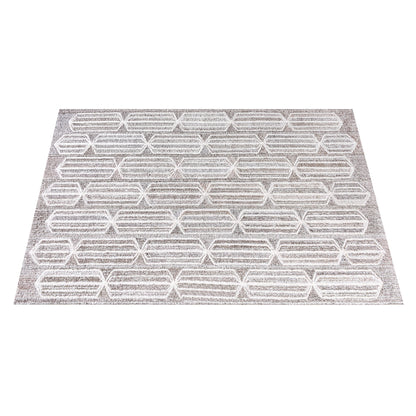 ROTAN RUG - BEIGE/WHITE - HAND TUFTED - COTTON DENIM/WOOL