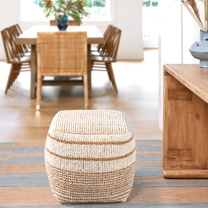 RYLIE POUF - JUTE/ WOOL