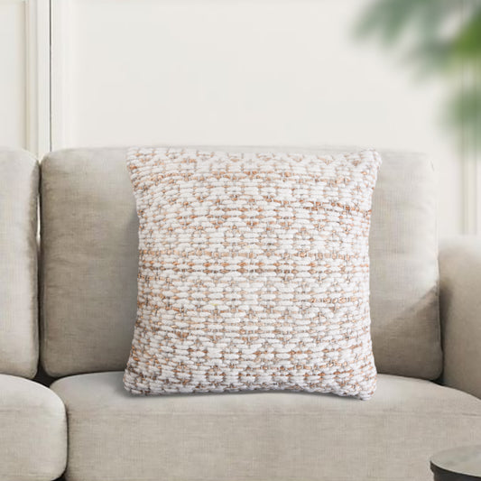 RUSSELL-II CUSHION - NATURAL/IVORY - HAND WOVEN - JUTE + WOOL