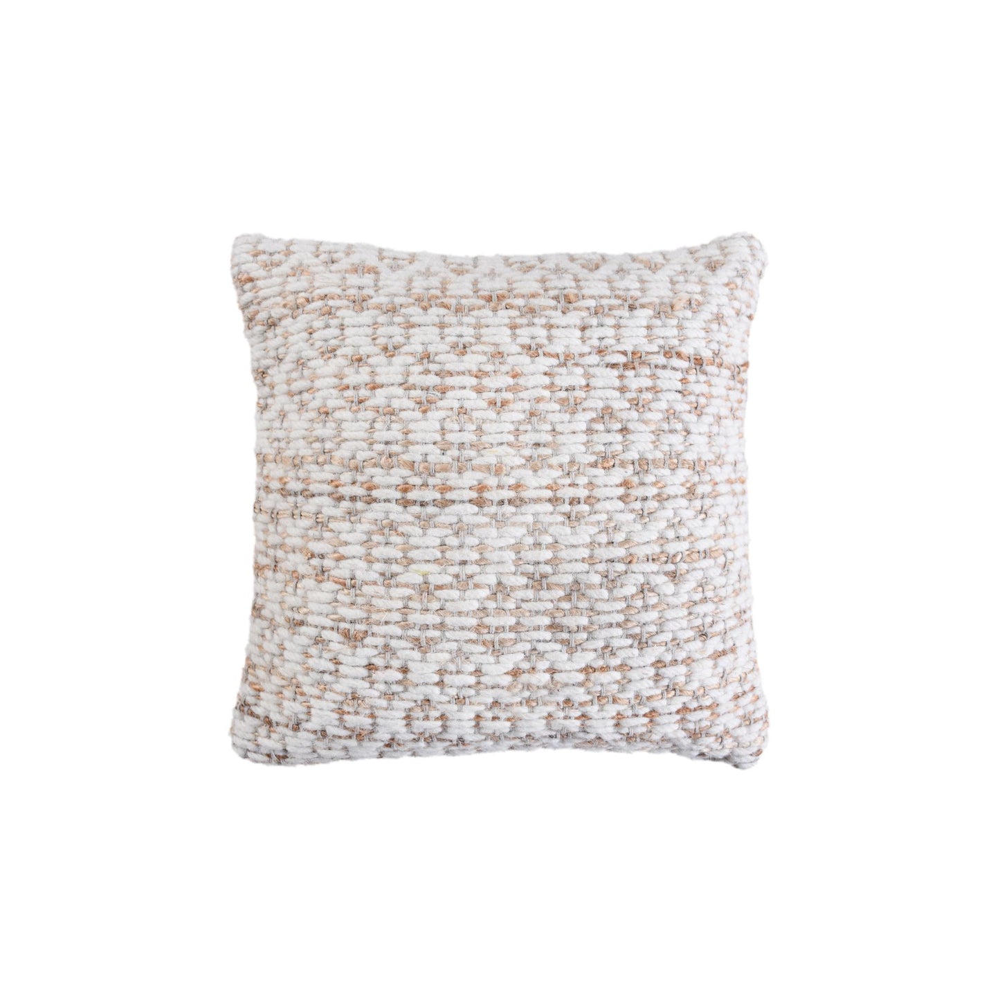 RUSSELL-II CUSHION - NATURAL/IVORY - HAND WOVEN - JUTE + WOOL