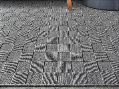 SAMPAN RUG - GREY - HAND WOVEN - PET