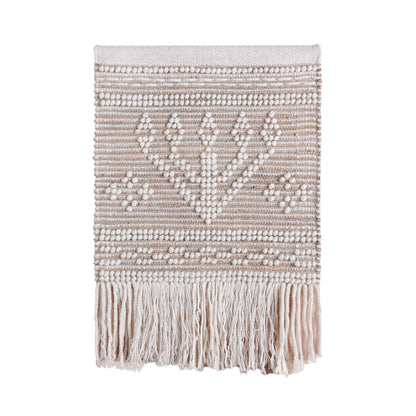 SEDERHAT WALL HANGING - NATURAL/IVORY - HAND WOVEN - JUTE + WOOL