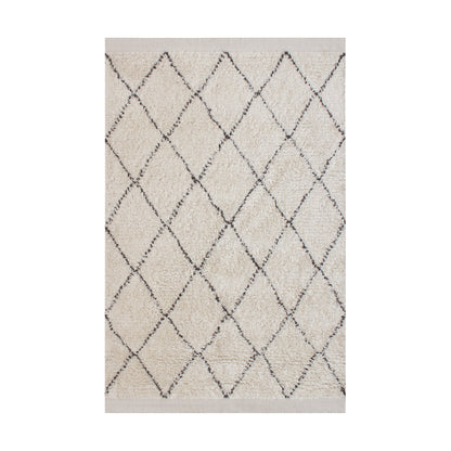 SORTON RUG - WOOL - IVORY/CHARCOAL - HANDWOVEN