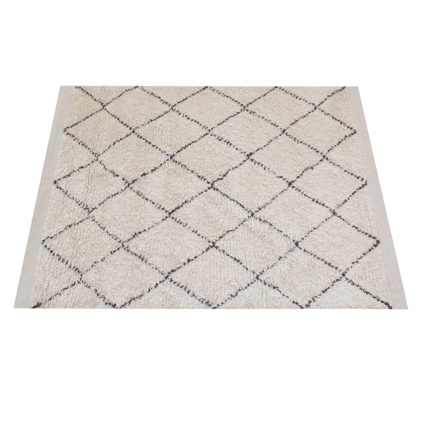 SORTON RUG - WOOL - IVORY/CHARCOAL - HANDWOVEN