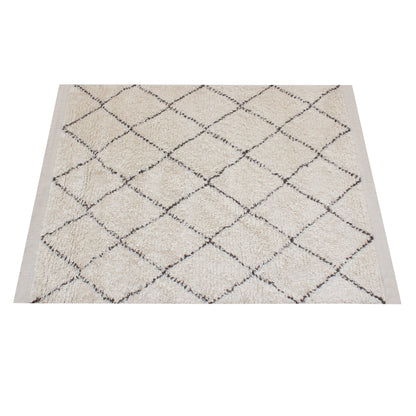 SORTON RUG - WOOL - IVORY/CHARCOAL - HANDWOVEN