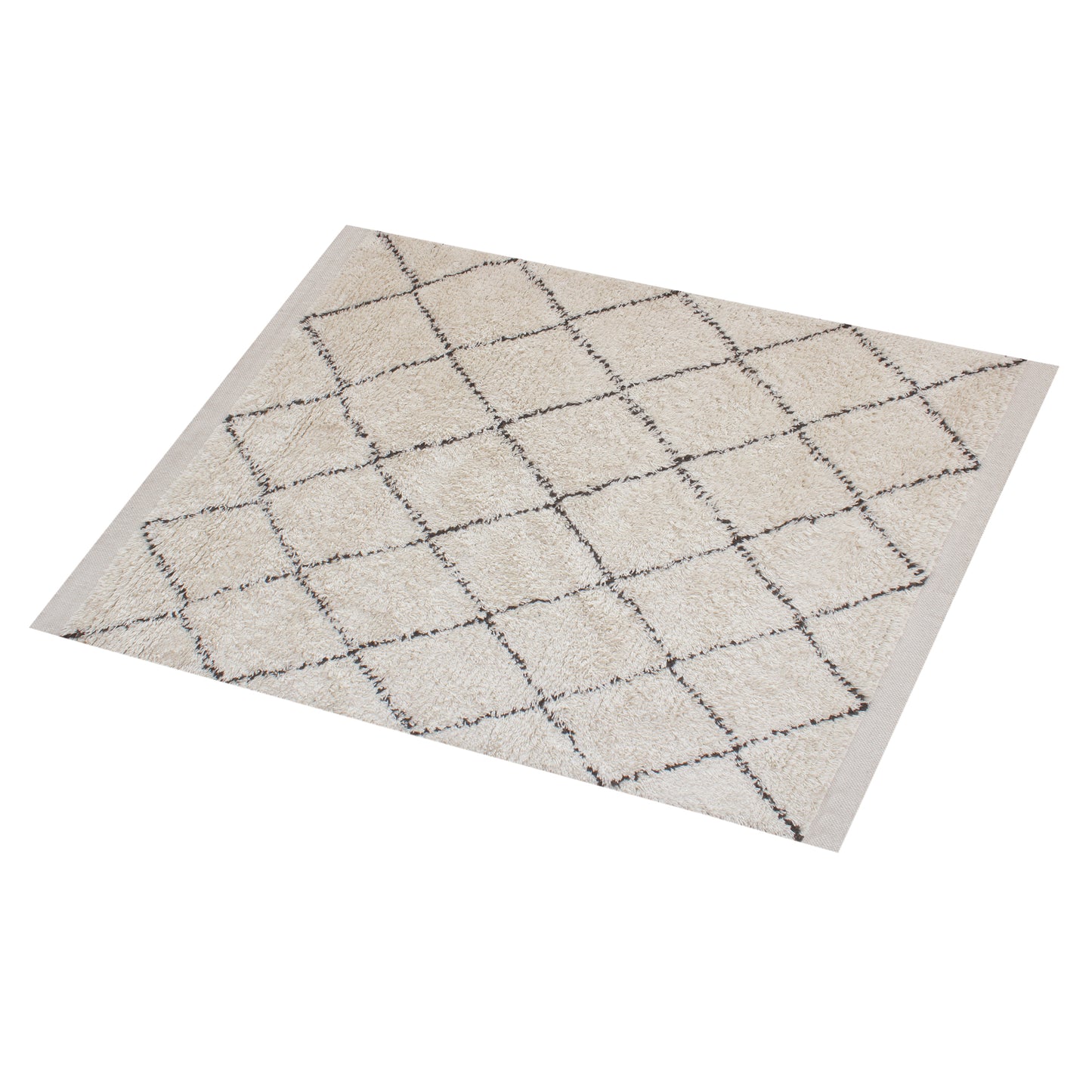 SORTON RUG - WOOL - IVORY/CHARCOAL - HANDWOVEN