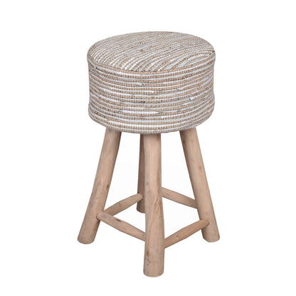 SPICA BAR STOOL - JUTE/ LEATHER