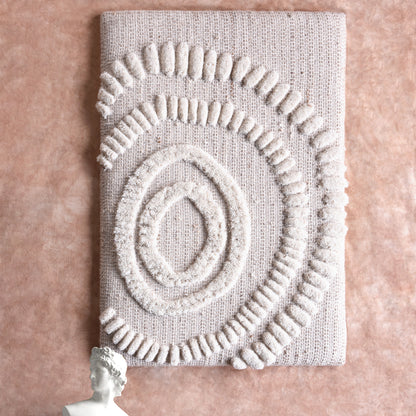 SUZANO WALL ART - IVORY - HAND WOVEN/OVER TUFTED - WOOL & MDF