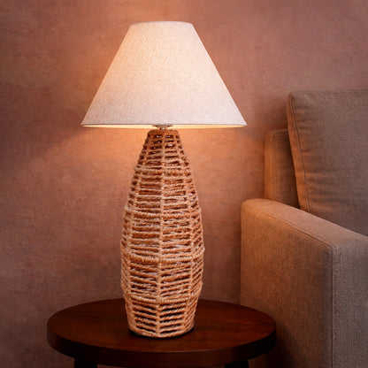 SAFFRONA TABLE LAMP - NATURAL - HAND MADE - JUTE