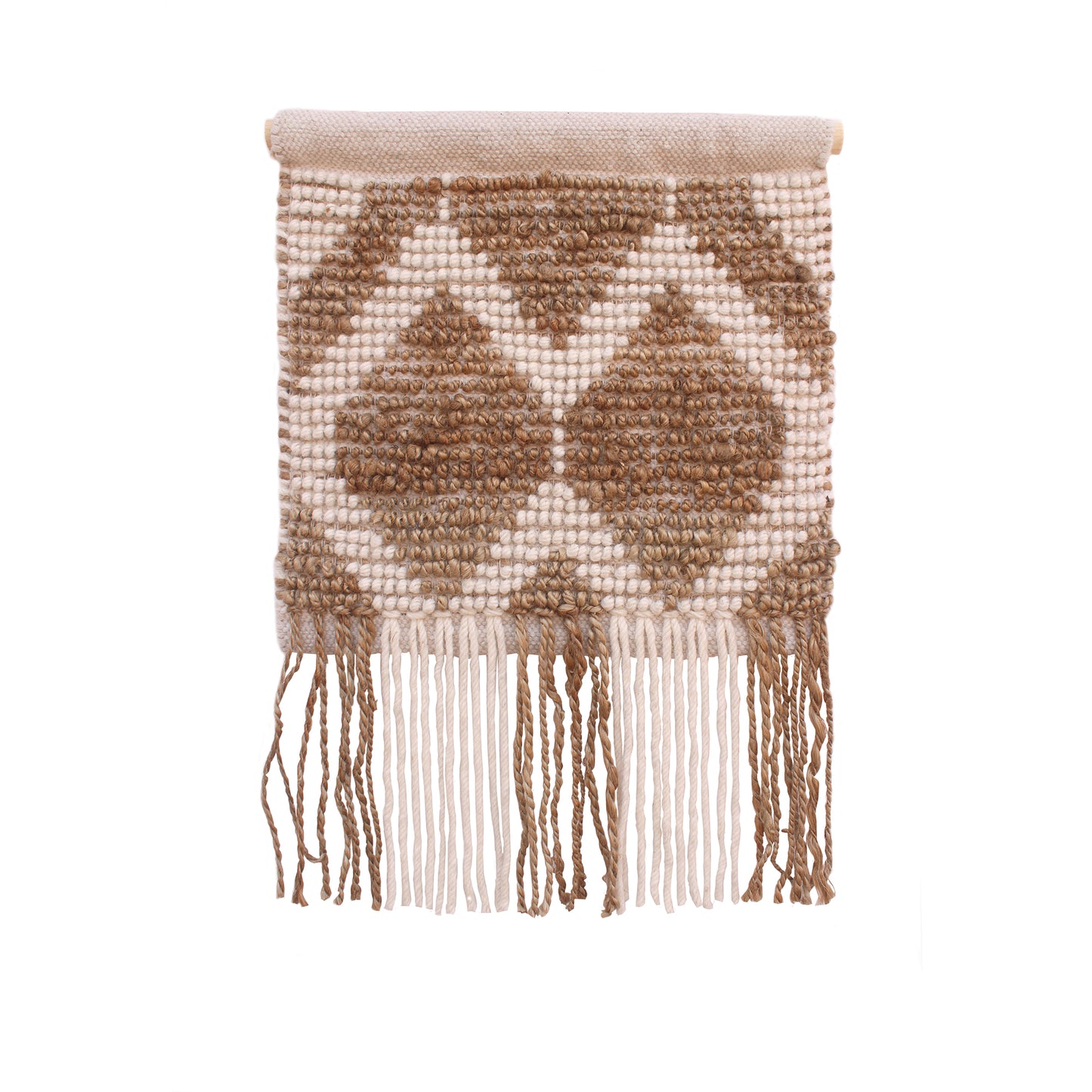 SOVATA WALL HANGING - NATURAL/IVORY - HAND WOVEN - WOOL + JUTE