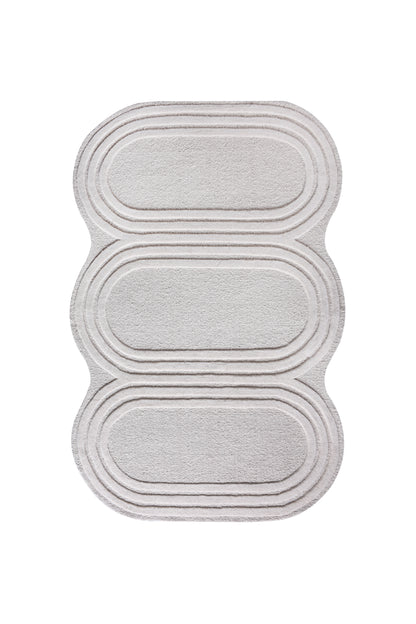 TAGUAI-II RUG - IVORY - HAND WOVEN, OVER TUFTED - WOOL
