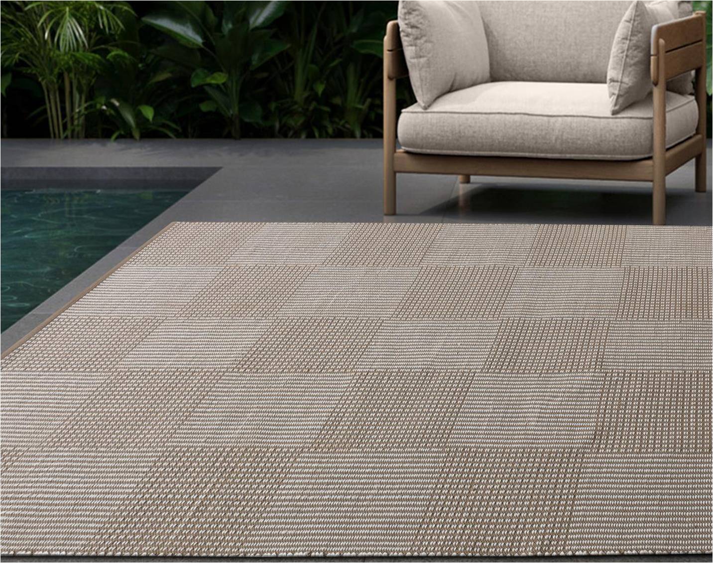 TALIANA RUG - IVORY/TAUPE - HAND WOVEN - POLYPROPYLENE