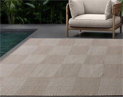 TALIANA RUG - IVORY/TAUPE - HAND WOVEN - POLYPROPYLENE