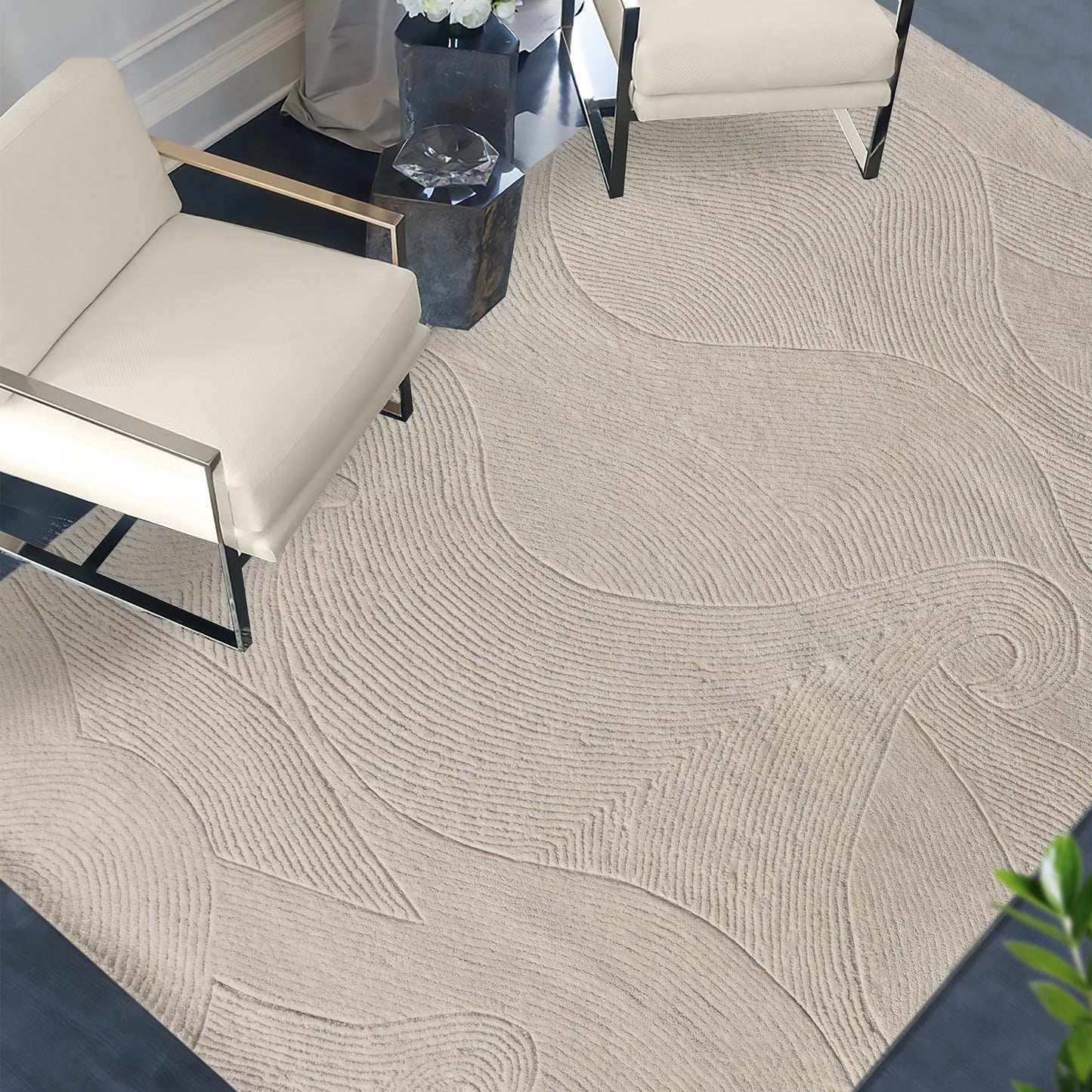 TARWIN RUG - WOOL - IVORY - HAND TUFTED