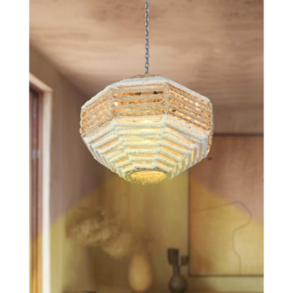 THOIR-II LAMP - IVORY/NATURAL - HAND MADE - JUTE/WOOL