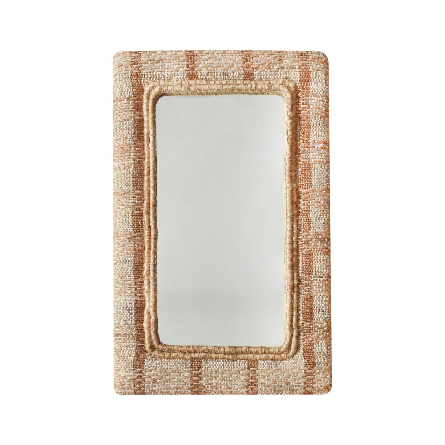TIKVAH WALL MIRROR - NATURAL/BROWN - HAND WOVEN - JUTE + COTTON & MDF