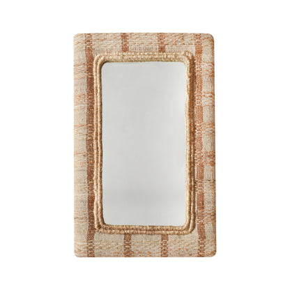 TIKVAH WALL MIRROR - NATURAL/BROWN - HAND WOVEN - JUTE + COTTON & MDF