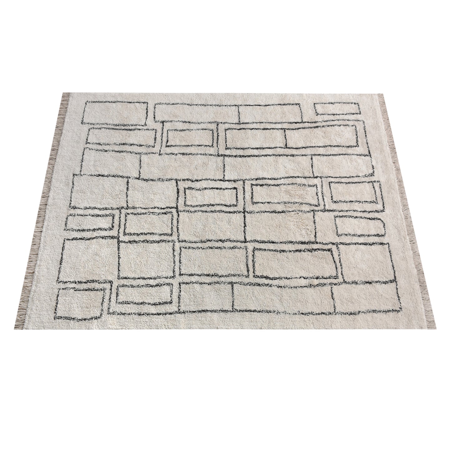 TIMOK RUG - IVORY/CHARCOAL - COTTON - TABLE TUFTED