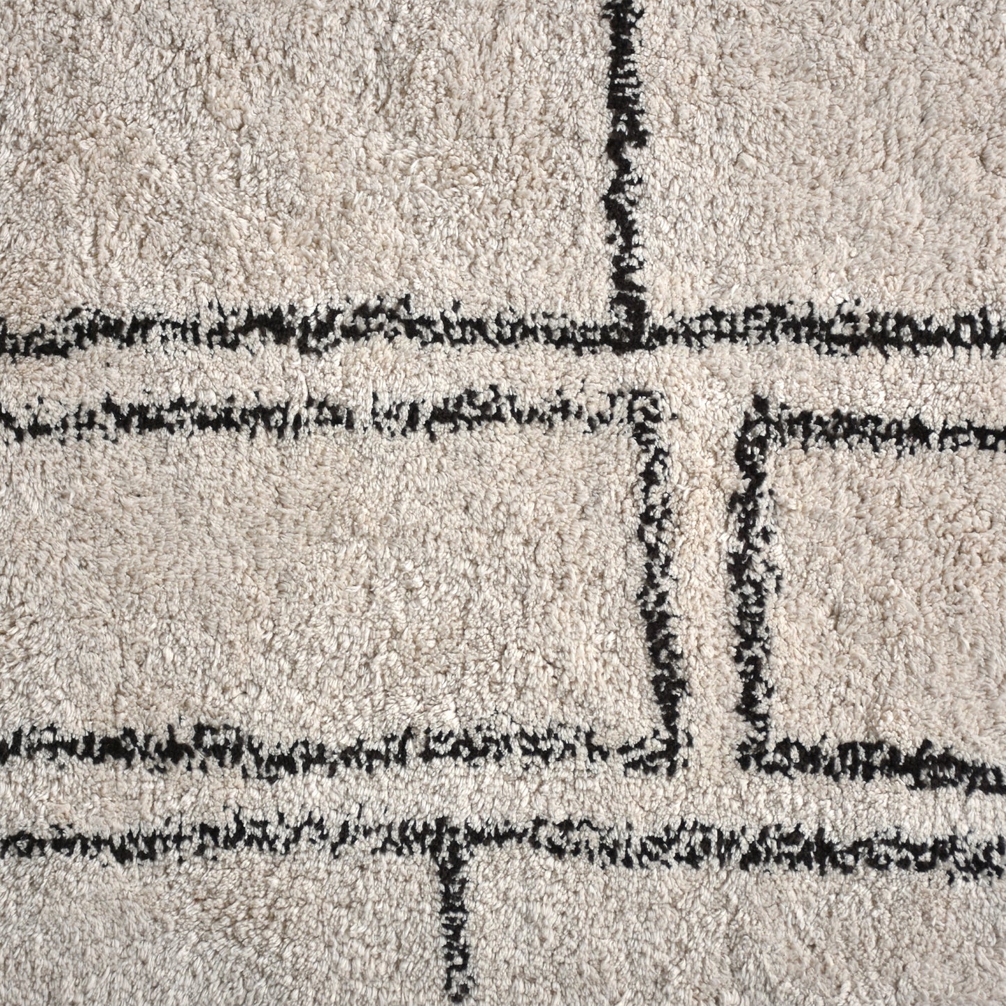 TIMOK RUG - IVORY/CHARCOAL - COTTON - TABLE TUFTED