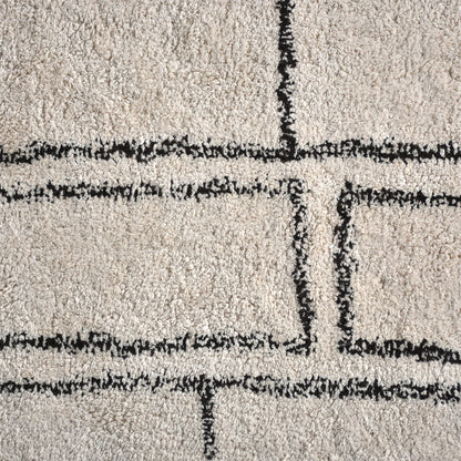 TIMOK RUG - IVORY/CHARCOAL - COTTON - TABLE TUFTED