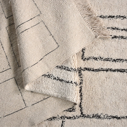 TIMOK RUG - IVORY/CHARCOAL - COTTON - TABLE TUFTED