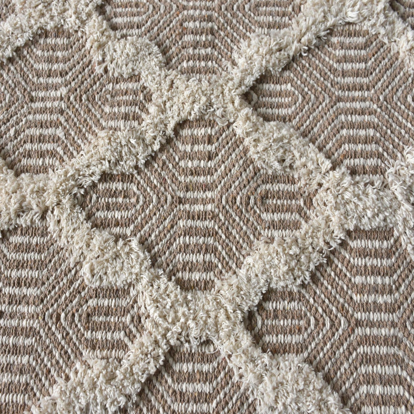 TINSLEY RUG - BEIGE/IVORY - HANDWOVEN - COTTON