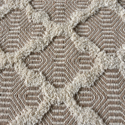 TINSLEY RUG - BEIGE/IVORY - HANDWOVEN - COTTON