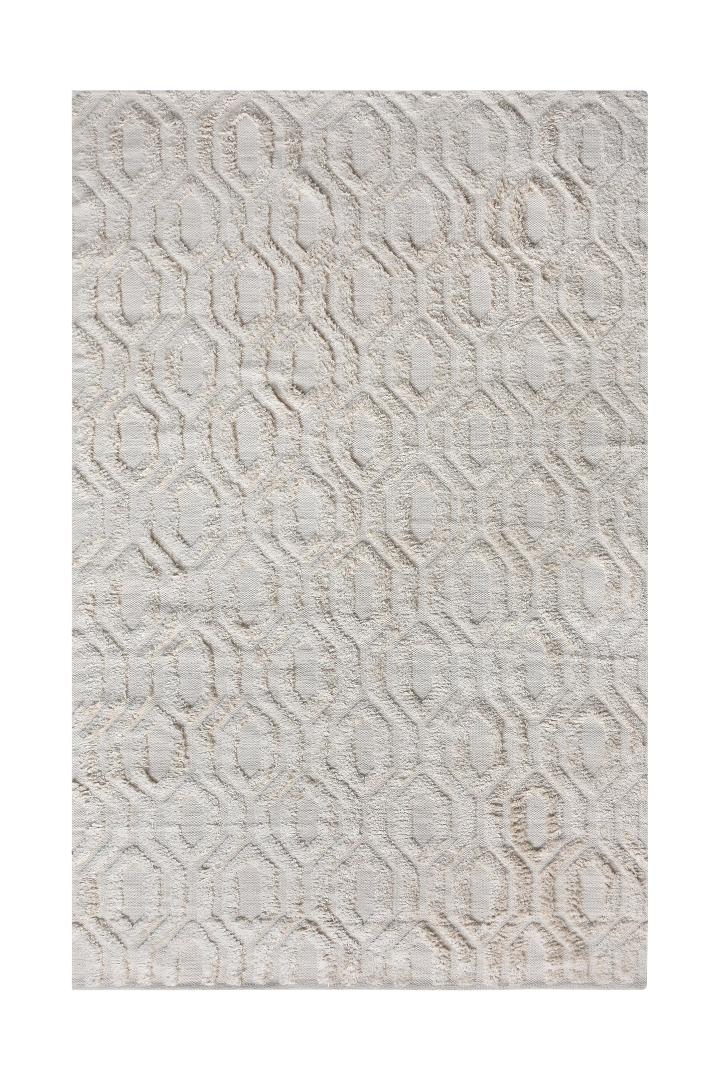 TRAFFORD RUG - IVORY - HANDWOVEN - COTTON