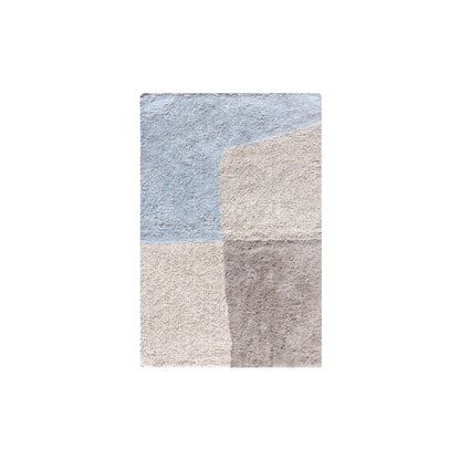 TOKOZA BATH RUG - IVORY/BLUE/GREY - TABLE TUFTED - COTTON