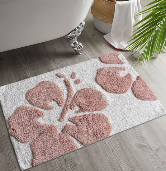 VELDDRIF BATH RUG - IVORY/PEACH - TABLE TUFTED - COTTON