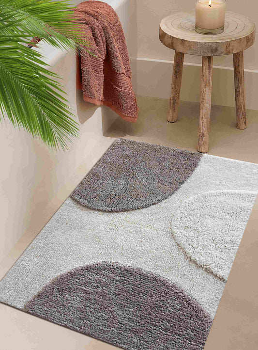 CIZELE BATH RUG - IVORY/GREY - TABLE TUFTED - COTTON