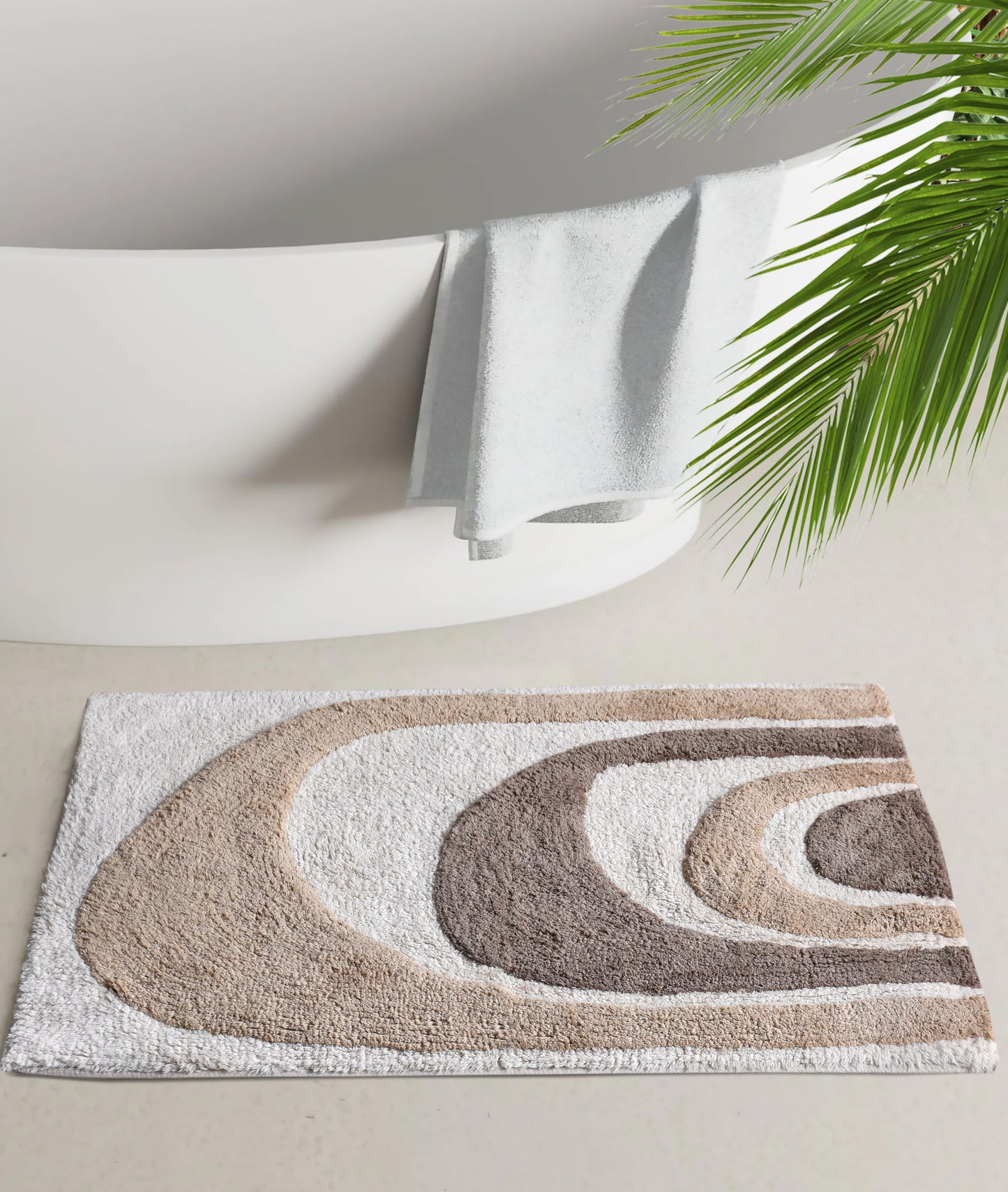 LOSPERD BATH RUG - IVORY/BEIGE - TABLE TUFTED - COTTON