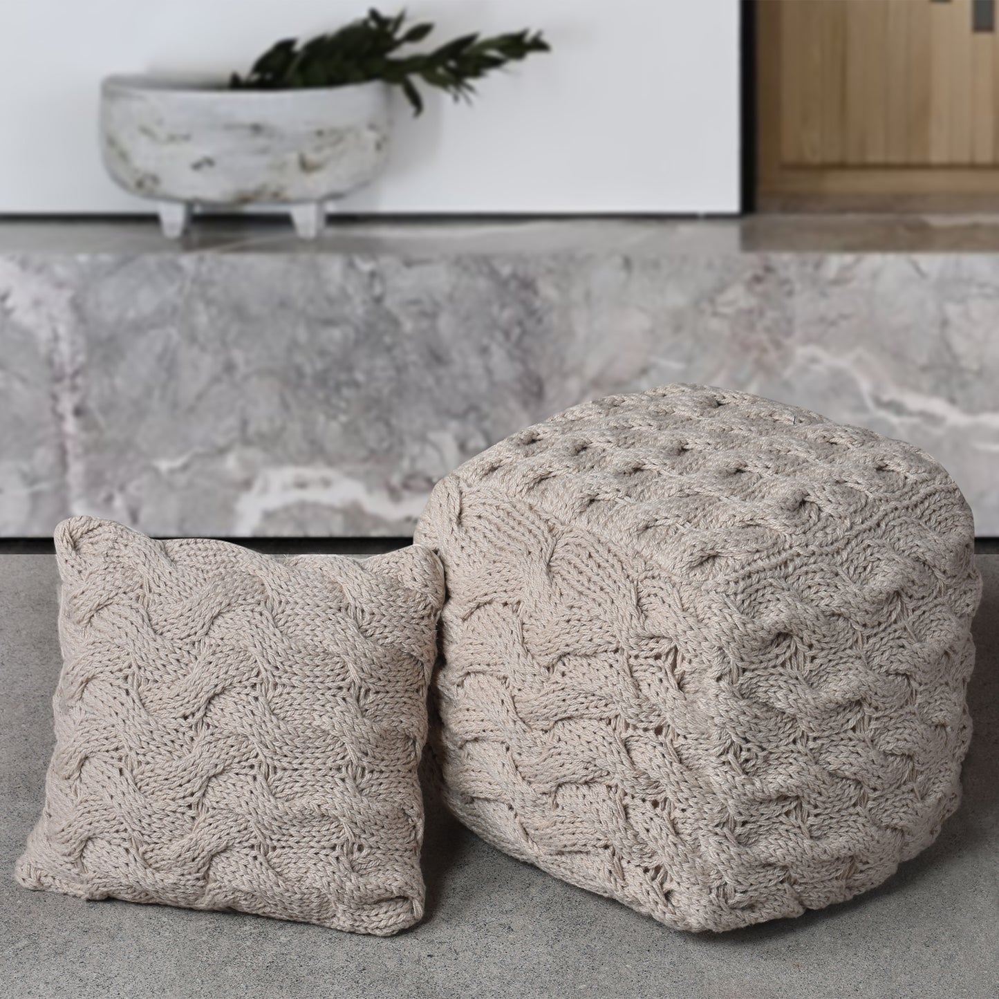UMIAK POUF - NZ WOOL