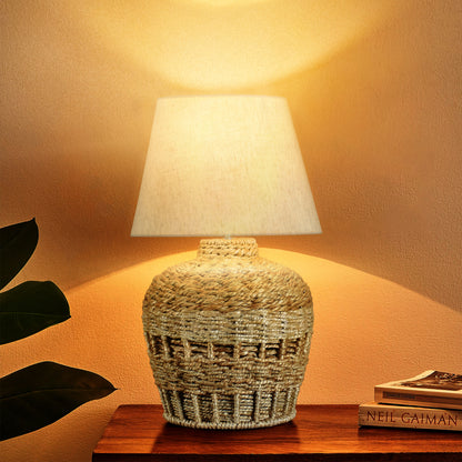 VALORA TABLE LAMP - MEDIUM NATURAL - HAND MADE - JUTE