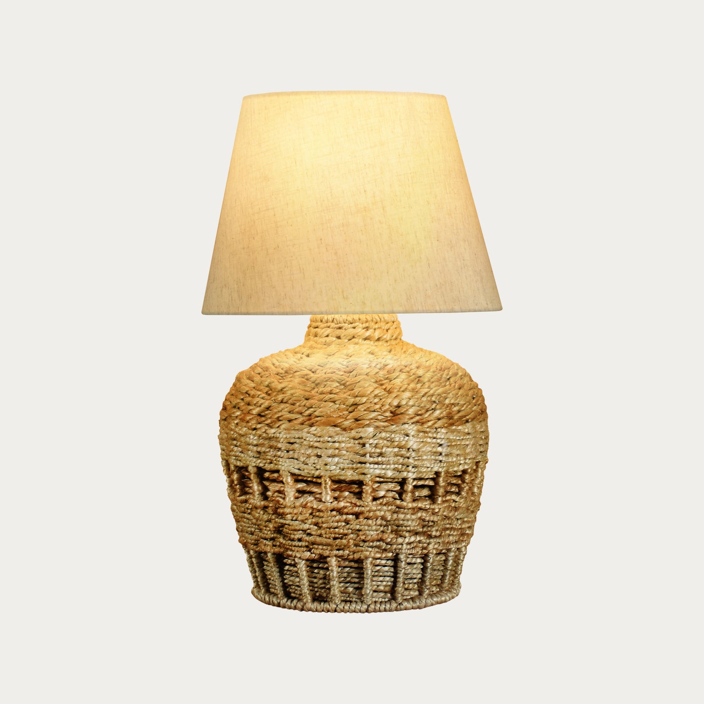 VALORA TABLE LAMP - MEDIUM NATURAL - HAND MADE - JUTE