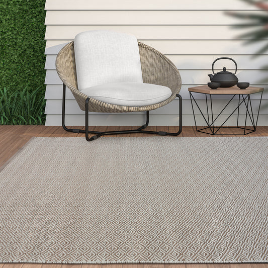 VENTUARI RUG - POLYPROPYLENE - IVORY/BEIGE - HANDWOVEN